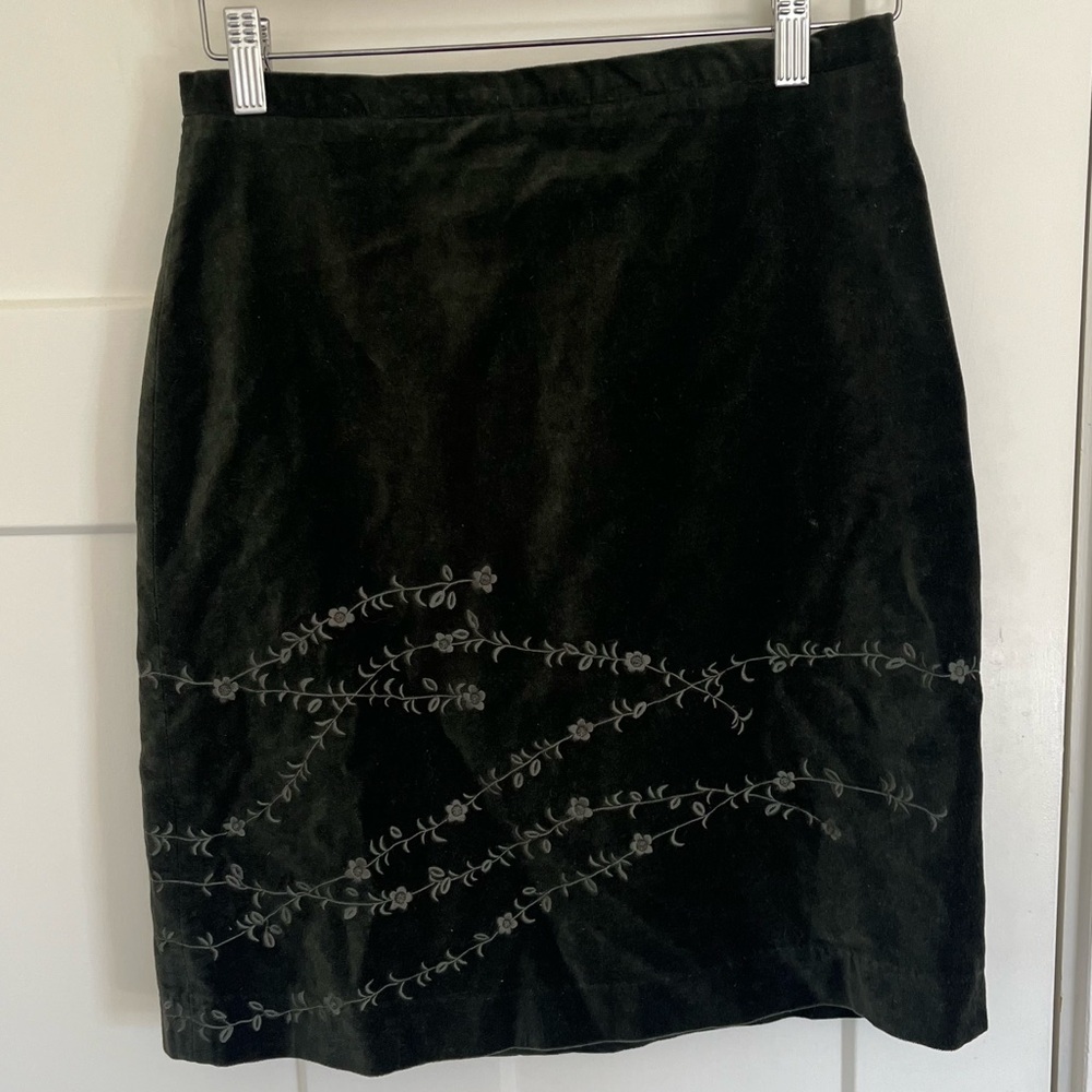 J. Crew vintage floral embroidered mini skirt